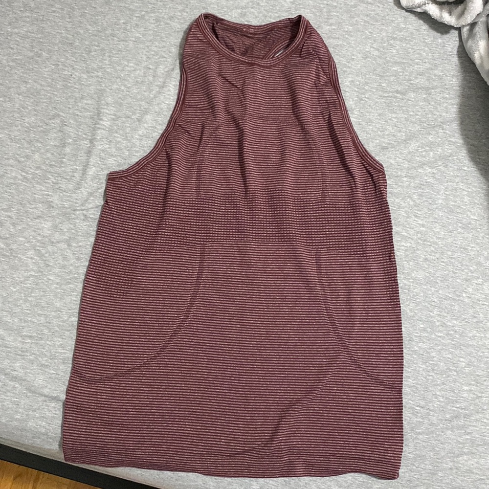 Maroon lulu lemon high neck swiftly tech